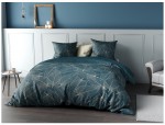 Housse de couette + 2 taies percale Feuille de bahico