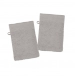 Lot de 2 gants de toilette 15 x 21 cm Lylia taupe