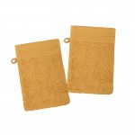 Lot de 2 gants de toilette 15 x 21 cm Lylia curry