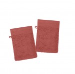 Lot de 2 gants de toilette 15 x 21 cm Lilas terracotta
