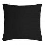 Coussin polyester uni 40 x 40 cm Pop color noir