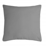Coussin polyester uni 40 x 40 cm Pop color gris souris
