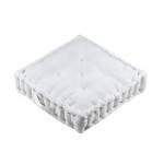 Coussin de sol gaze de coton 45 x 45 cm Pop colors ecru