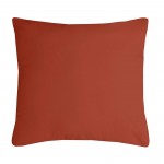 Coussin polyester uni 60 x 60 cm Pop color terracotta