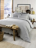 Housse de couette flanelle 260 x 240 cm Candice Brume