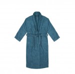 Peignoir en coton L - XL Lilas bleu p�trole