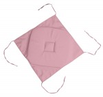 Galette de chaise 4 rabats 40 x 40 cm Nelsen rose poudre