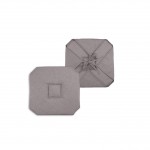Lot de 2 galettes de chaise 4 rabats 40 x 40 cm Taupe chin�