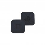 Lot de 2 galettes de chaise 4 rabats 40 x 40 cm Charbon chin�