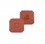 Lot de 2 galettes de chaise 4 rabats 40 x 40 cm Terracotta chin�