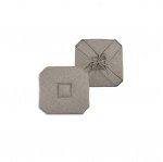 Lot de 2 galettes de chaise 4 rabats 40 x 40 cm Jute chin�