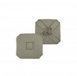 Lot de 2 galettes de chaise 4 rabats 40 x 40 cm Kaki chin�