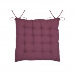 Assise de chaise matelass�e en coton 38 x 38 cm Pop colors pourpre
