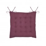 Assise de chaise matelasse en gaze de coton 38 x 38 cm Pop color pourpre