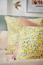 Coussin dehoussable en gaze de coton Manon fleuri