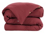 Housse de couette Double Gaze Coton 260 x 240 cm Gaia Lie de vin