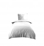 Housse de couette en coton 140 x 200 cm uni Edenne blanc