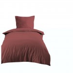 Housse de couette en coton 140 x 200 cm uni Edenne rouge