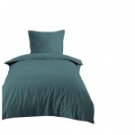 Housse de couette en coton 140 x 200 cm uni Edenne eucalyptus