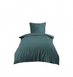 Housse de couette en coton 140 x 200 cm uni Edenne eucalyptus