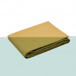 Housse de couette en percale de coton uni 140 x 200 cm Elyse moutarde
