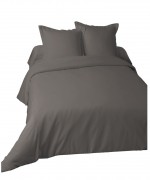 Housse de couette en coton 220 x 240 cm Alice taupe