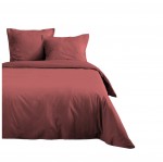 Housse de couette en coton 240 x 260 cm uni Edenne rouge