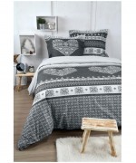 Housse de couette + taies Chabottes coeurs
