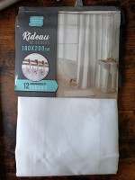 Leboncoin Rideau de douche 180 x 200 cm Essencias blanc