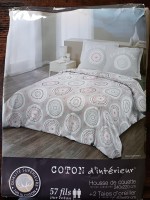 Leboncoin Parure de lit 240 x 220 cm disco rose et menthe