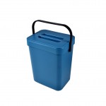Poubelle compost de cuisine 3L accrochable 16 x 12 x 20 cm bleu