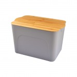 Box de rangement avec couvercle en bambou