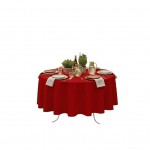 Nappe ronde 180 cm Nelsonn rouge