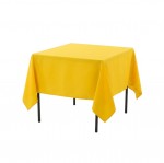 Nappe carree en polyester 180 x 180 cm Jaune