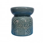 Brle-Parfum Papillons bleu gris en Cramique 8 cm