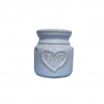 Brle parfum Love blanc en cramique 8 cm