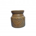 Brle parfum Love marron en cramique 8 cm