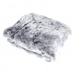 Plaid doux effet peluche doubl polaire 130 x 160 cm vasion gris