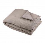 Plaid ou Edredon en gaze de coton 125 x 150 cm Colors beige