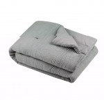 Plaid ou Edredon en gaze de coton 125 x 150 cm Colors vert sauge