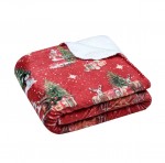 Plaid de Noel 130 x 160 cm Enchante rouge