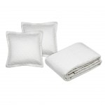 Couvre lit + taies 220 x 240 cm Chlo creme