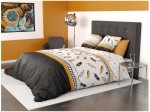 Housse de couette + 2 taies Geo Plumes