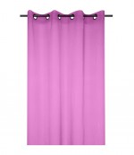 Voilage uni 135 x 260 cm Mona rose fuchsia