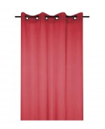 Voilage uni 135 x 260 cm Mona rouge