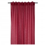 Voilage galon fronceur 140 x 260 cm Derbie rouge