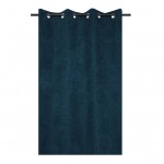 Rideau a oeillets 140 x 260 cm cotele Antoine Bleu ptrole