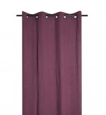 Rideau a oeillets en gaze de coton 140 x 260 cm Pop color pourpre