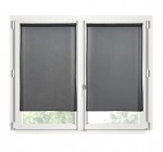 Paire de Rideaux Voile 60 x 90 cm Brise bise noir