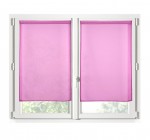 Paire de Rideaux Voile 60 x 120 cm Brise bise fuchsia